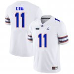 Men's Florida Gators #11 Jalen Kitna NCAA Nike White Authentic Stitched College Football Jersey YRG2762HC